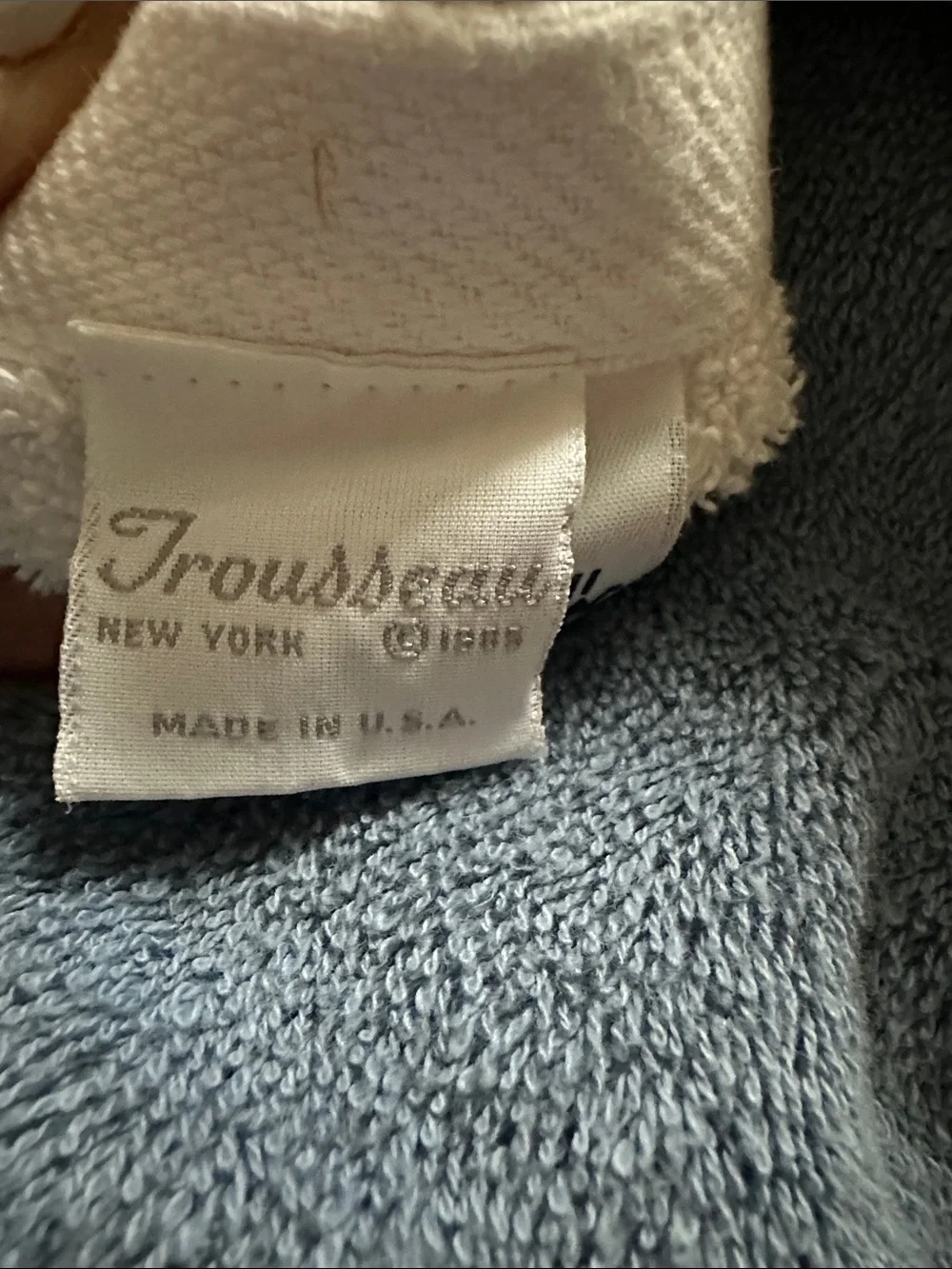 White bath Towel with Floral Ruffle